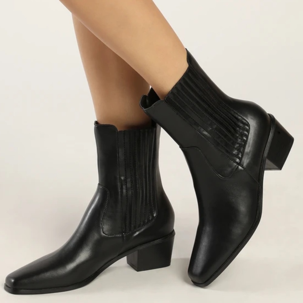 Lulus Miim Black Mid-Calf Boots